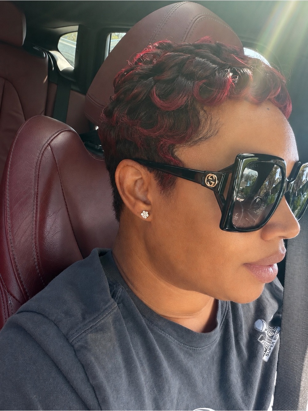 GUCCI Black Square Oversized Sunglasses - Picture 9 of 9